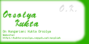 orsolya kukta business card